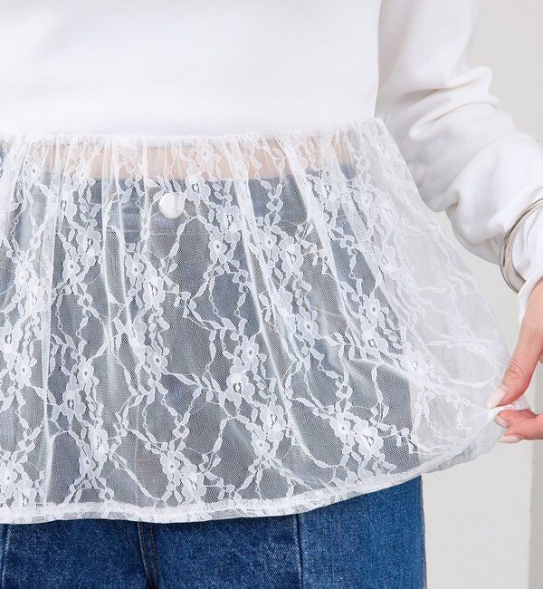  「レースドッキングロンT」|Tシャツ・カットソー|