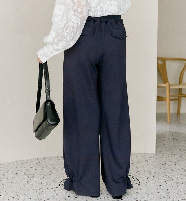  「裾ドロストスウェットパンツ」|チノ|