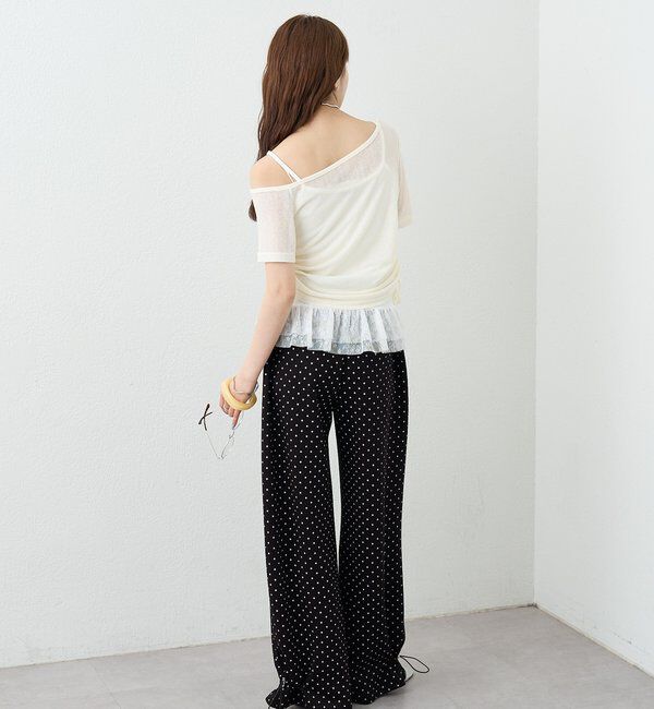  「裾ドロストスウェットパンツ」|チノ|