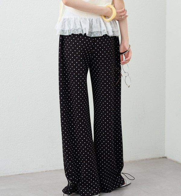  「裾ドロストスウェットパンツ」|チノ|