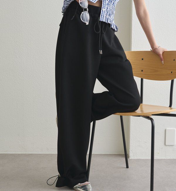  「裾ドロストスウェットパンツ」|チノ|