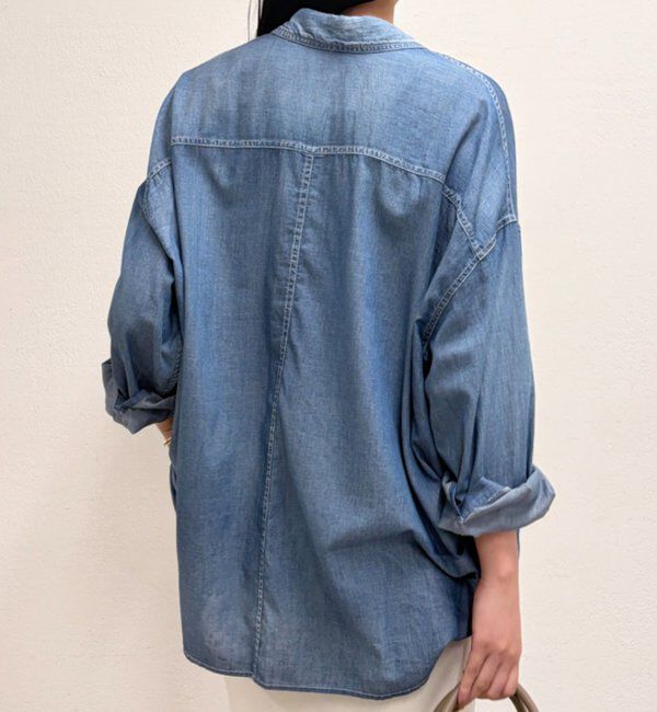  「【@_shirabe.s_コラボ】シアーデニムタックシャツ」|シャツ・ブラウス|