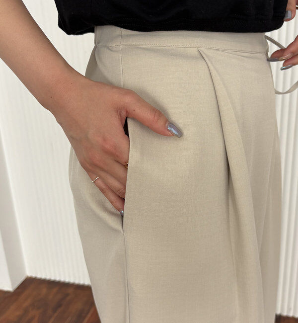 「【待望の追加決定！/新色ブラウン】ラップリボンパンツ」|チノ|