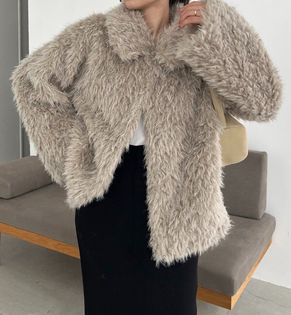  「【サイズ展開あり/軽量】MIXファースタンドカラーコート」|その他|