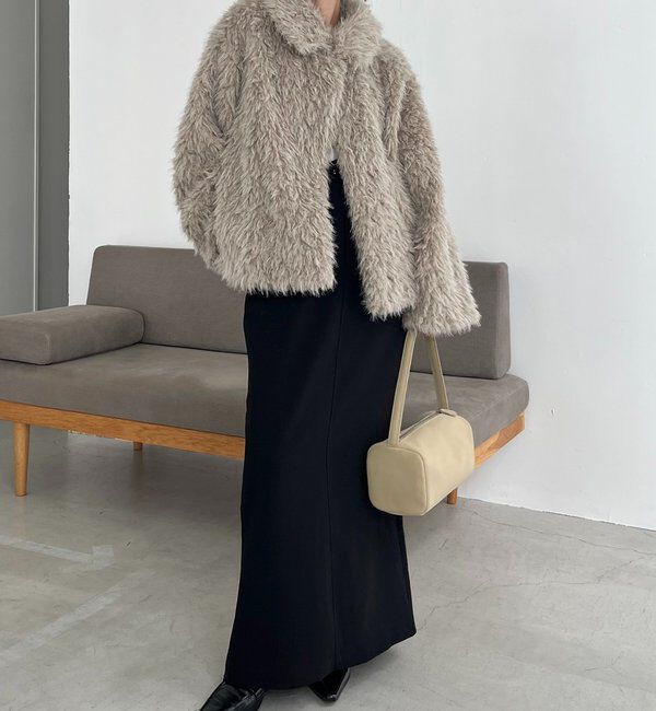  「【サイズ展開あり/軽量】MIXファースタンドカラーコート」|その他|