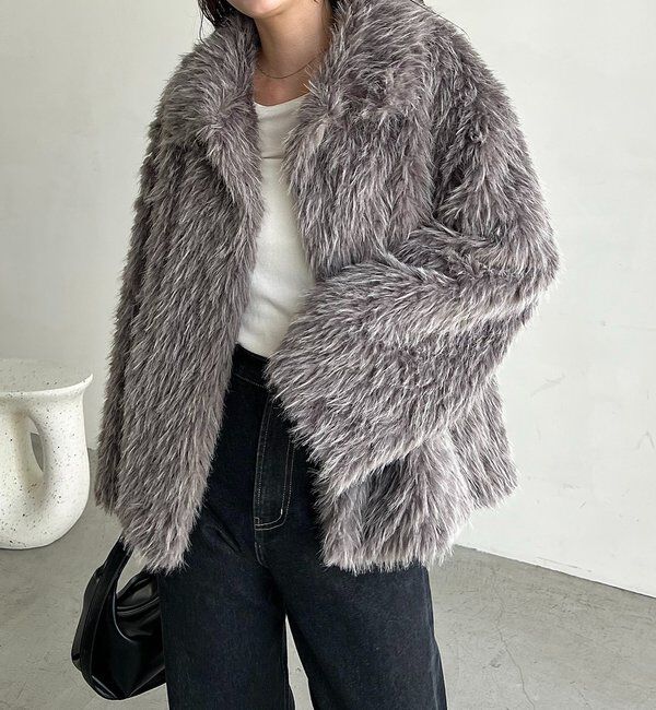  「【サイズ展開あり/軽量】MIXファースタンドカラーコート」|その他|