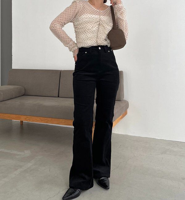  「【人気のため再販！セレモニーにも◎】フロッキードットブラウス」|シャツ・ブラウス|