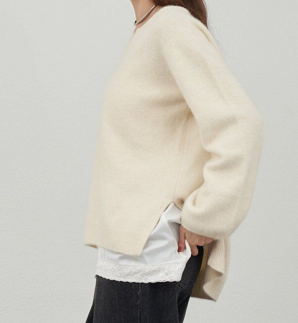  「ファーウールキーネックニット」|ニット・セーター|