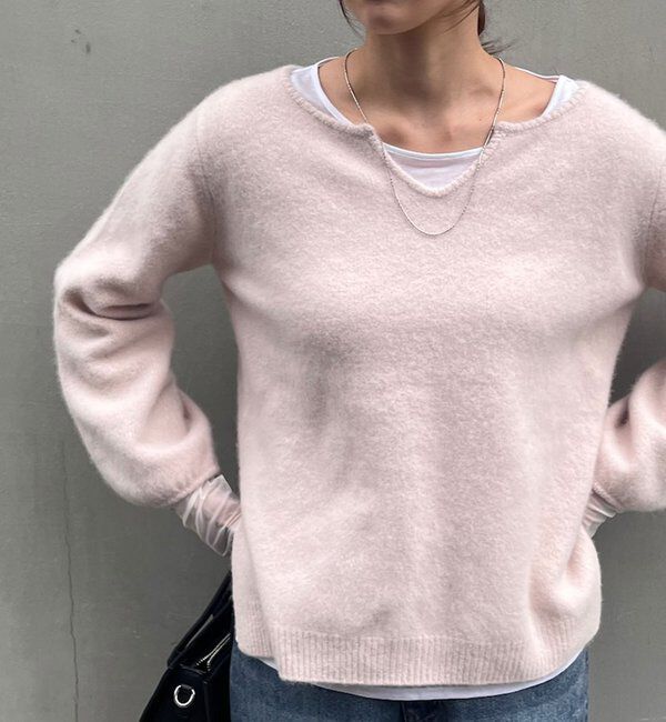  「ファーウールキーネックニット」|ニット・セーター|