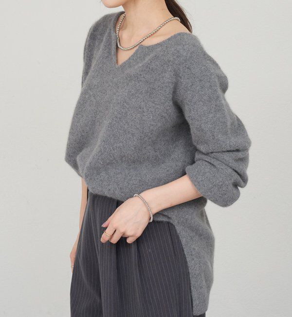  「ファーウールキーネックニット」|ニット・セーター|