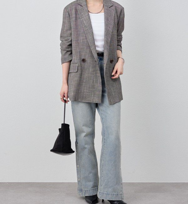  「サイドボタンデニム」|デニム|