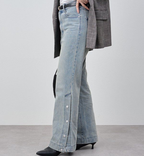  「サイドボタンデニム」|デニム|