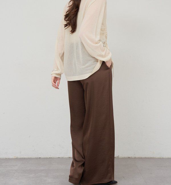  「サテンワイドパンツ」|チノ|