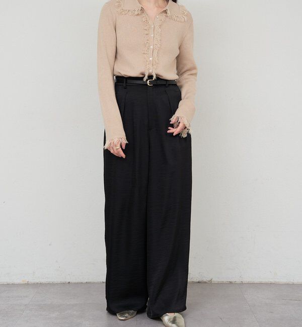  「サテンワイドパンツ」|チノ|