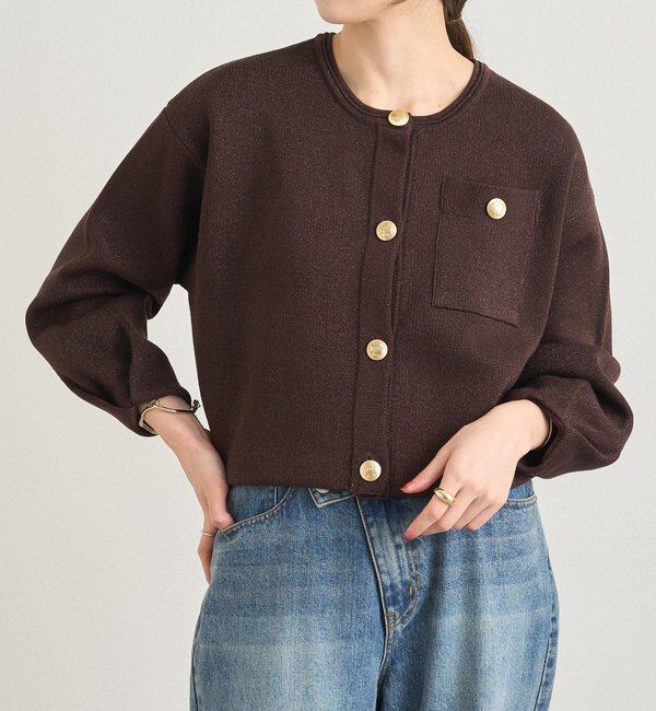  「ラメニットカーディガン」|カーディガン|