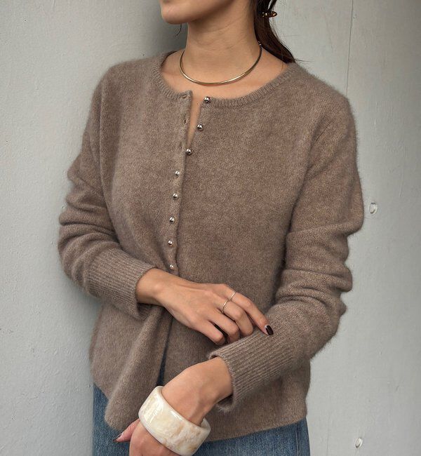  「ラクーンペプラムカーディガン」|カーディガン|