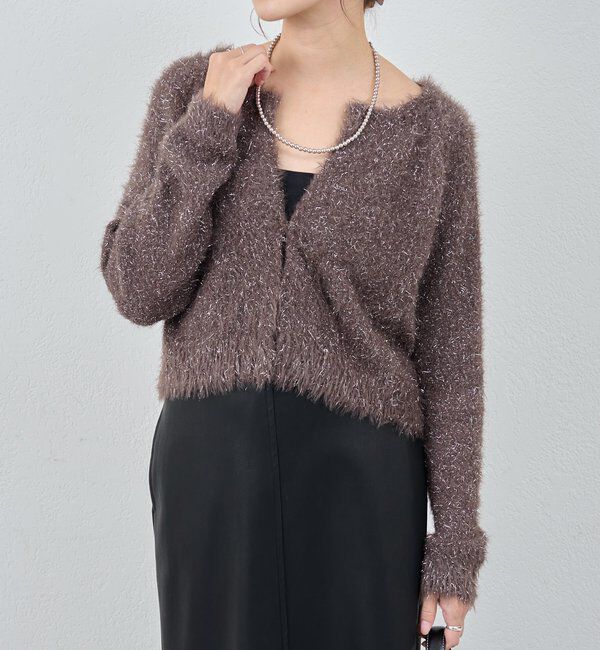  「ラメシャギーニットカーデ」|カーディガン|