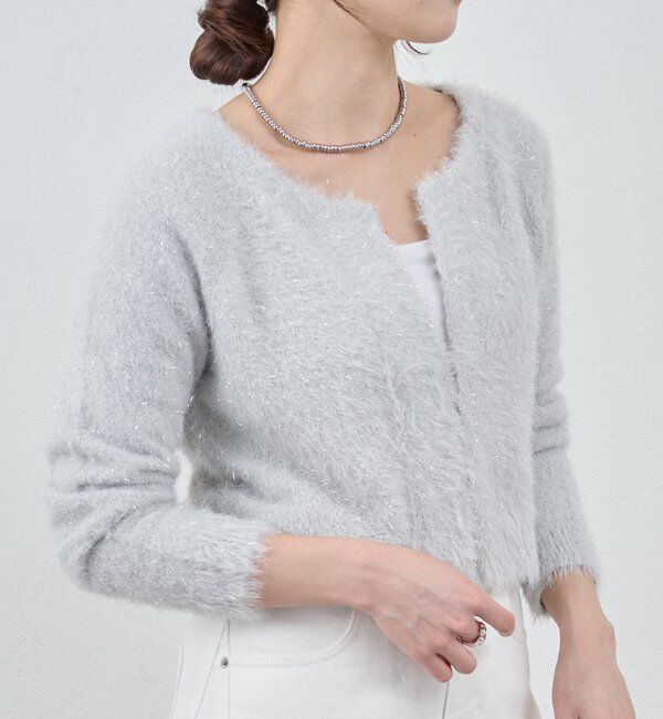  「ラメシャギーニットカーデ」|カーディガン|