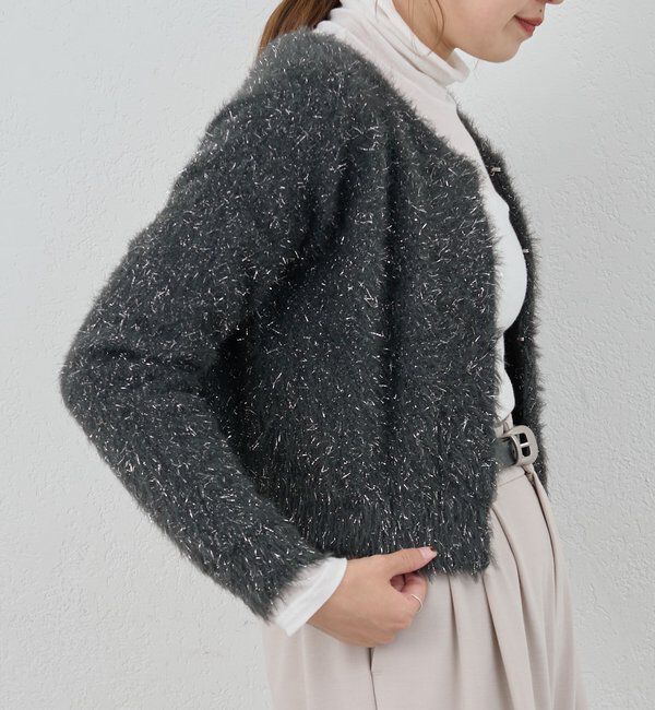  「ラメシャギーニットカーデ」|カーディガン|