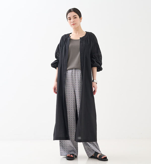 collex「アイレット刺繍ガウンワンピース」|ワンピース|