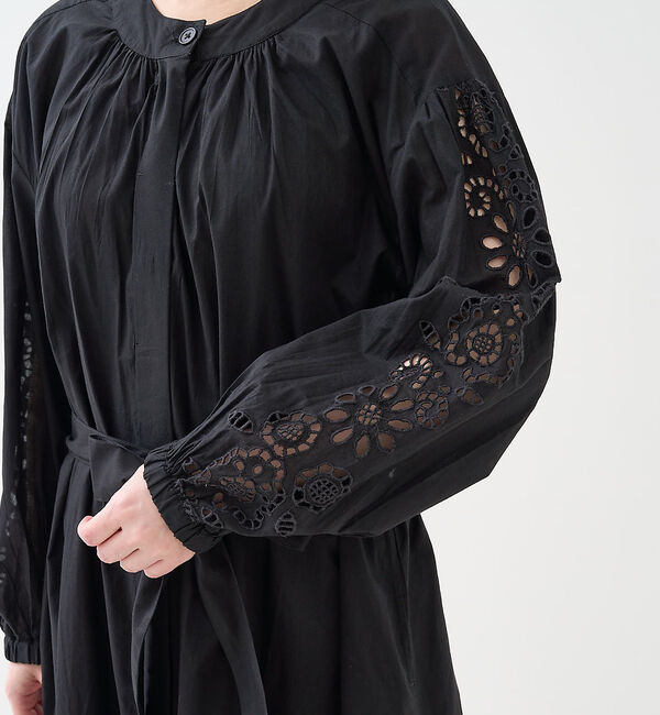 collex「アイレット刺繍ガウンワンピース」|ワンピース|