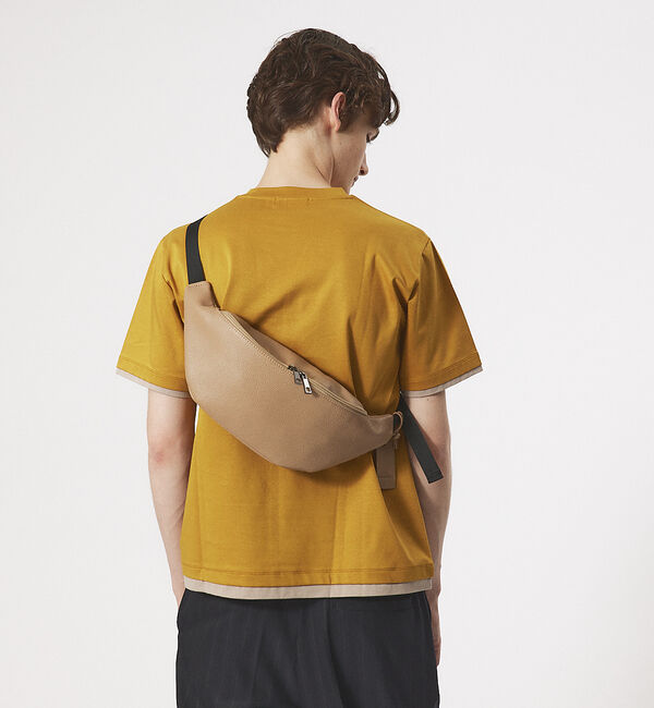 ABAHOUSE「【WEB別注】定番 / シボレザー ショルダーバッグ / ボディバッグ」|その他|ベージュ