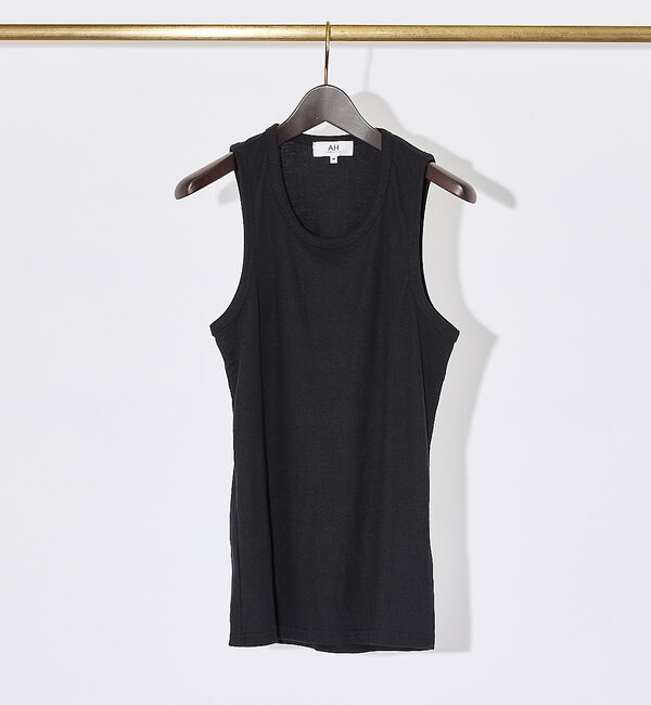 ABAHOUSE「【AH ABAHOUSE】テレコ タンクトップ」|キャミソール|ブラック