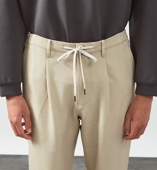 ABAHOUSE「【360&deg;ストレッチ】MIXツイル イージーパンツ/ テーパード スラックス」|その他|