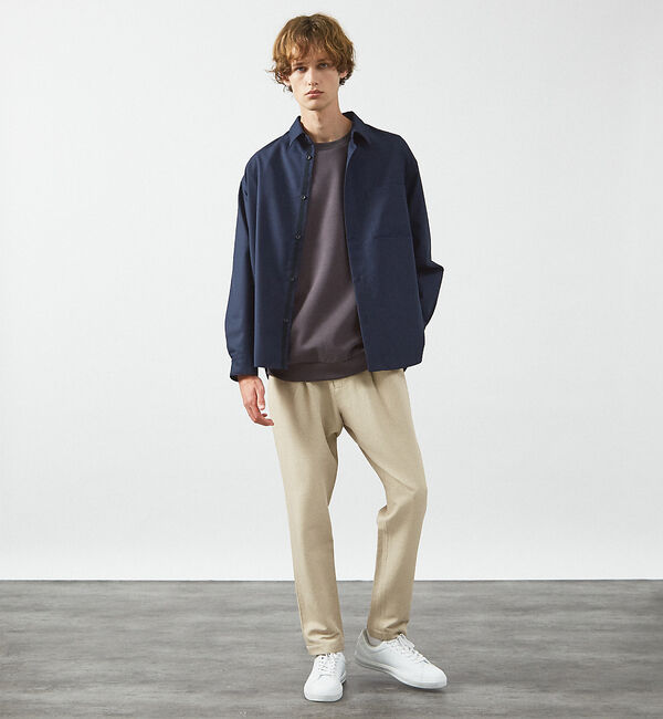 ABAHOUSE「インバーテッドプリーツ シャツブルゾン」|ブルゾン・スタジャン|