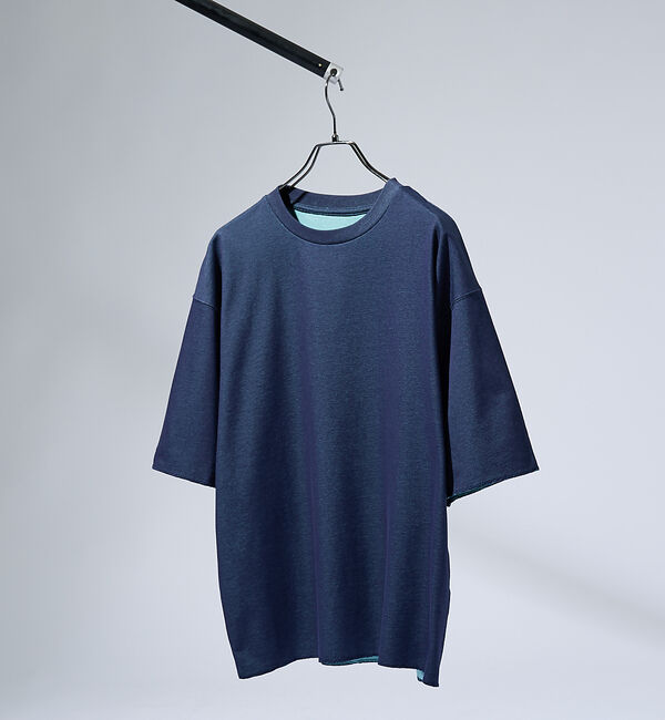 ABAHOUSE「【リバーシブル配色】バックメッシュ 半袖Ｔシャツ / オーバーサイズ」|Tシャツ・カットソー|
