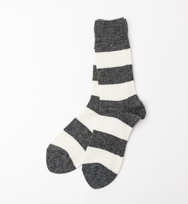 ABAHOUSE「【ANONYMOUSISM/アノニマスイズム】Wool Cashmere Str」|ソックス|チャコールグレー