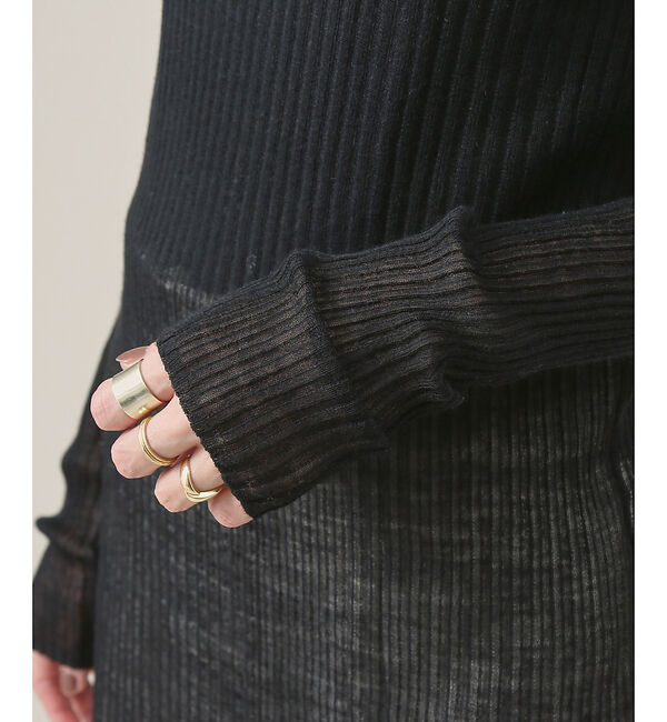 Rouge vif「シアータートルネックリブニット」|ニット・セーター|