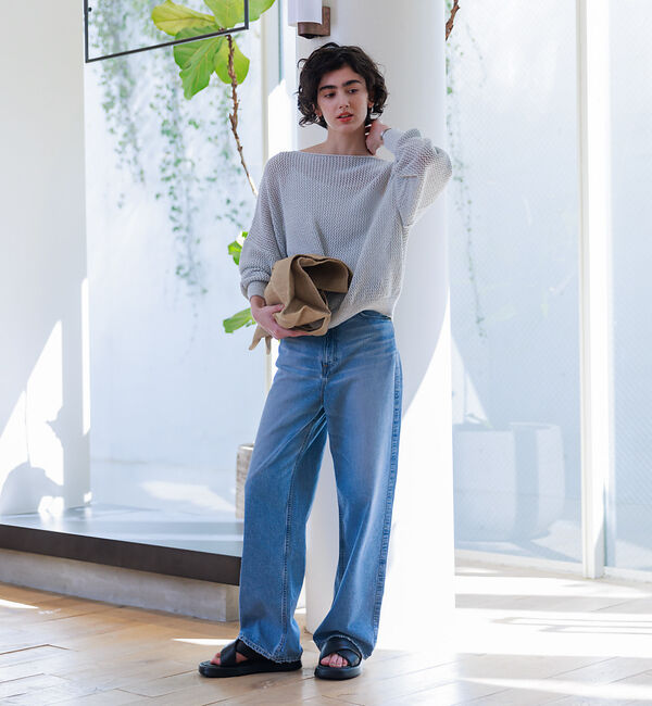 Rouge vif「ラメメッシュワイドニットプルオーバー」|ニット・セーター|