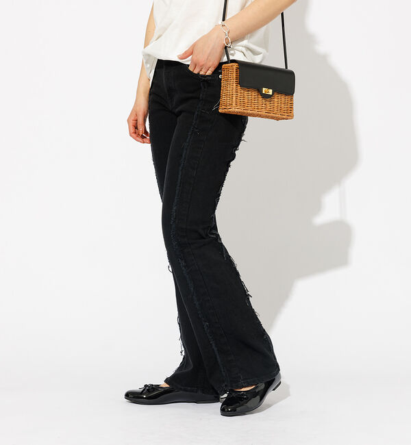 Rouge vif「【SOMETHING/サムシング】LISA フレアデニムパンツ」|デニム|