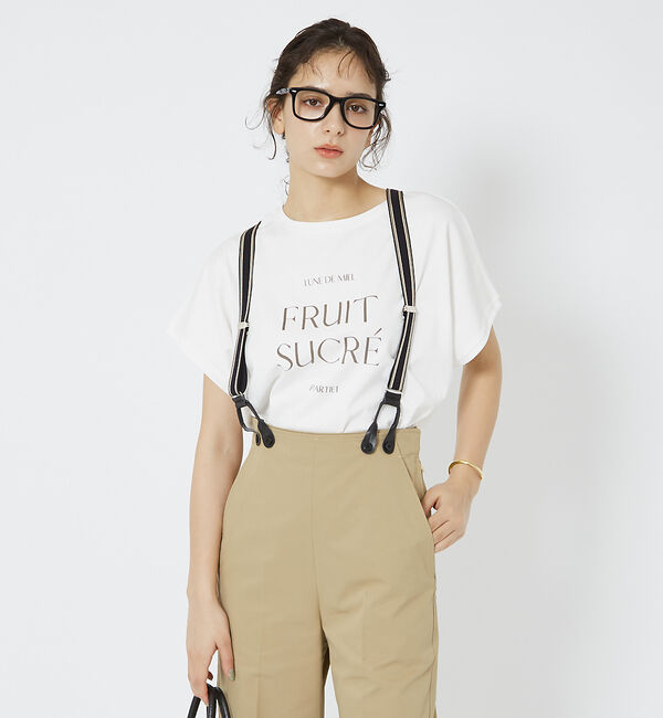 Rouge vif「【一部店舗限定】シルケット天竺フレンチスリーブTシャツ」|Tシャツ・カットソー|