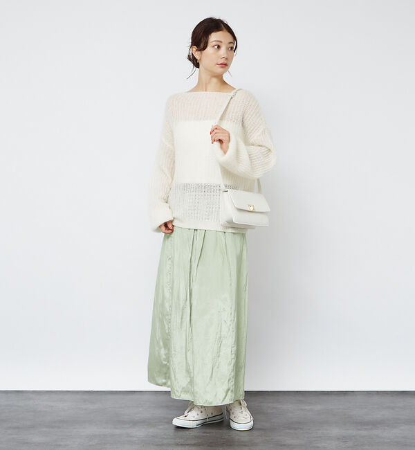 Rouge vif「グロスデシンゴムギャザースカート」|スカート|