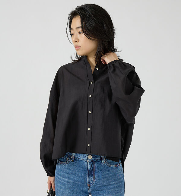 Rouge vif「スタンドカラータックシャツカーデ」|シャツ・ブラウス|