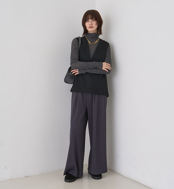 Rouge vif「【セットアップ対応】ポリウーリングカルゼVネックベスト」|ベスト・ジレ|