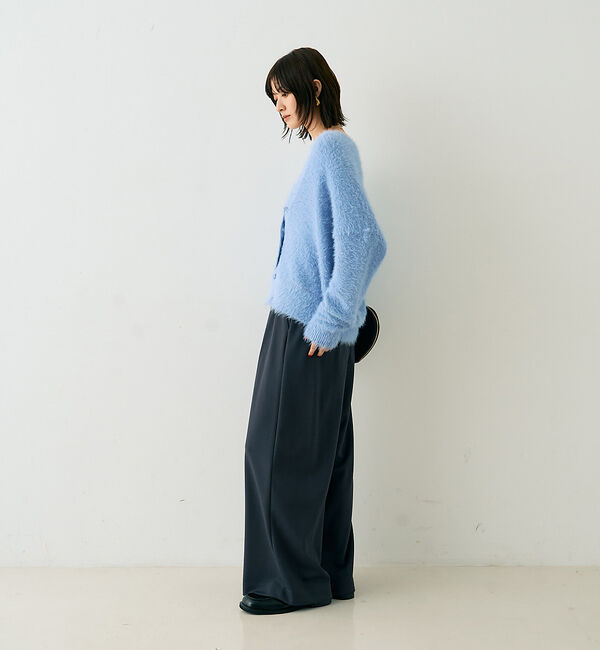 Rouge vif「【2点セット】ファーニットカーデ&times;リブニットキャミ アンサンブル」|カーディガン|