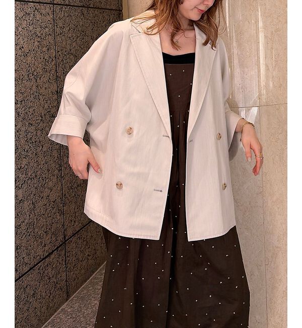 Rouge vif「【ロングセラー】【2026SS新作】麻混ハーフ袖ドルマンジャケット【予約】」|テーラードジャケット|