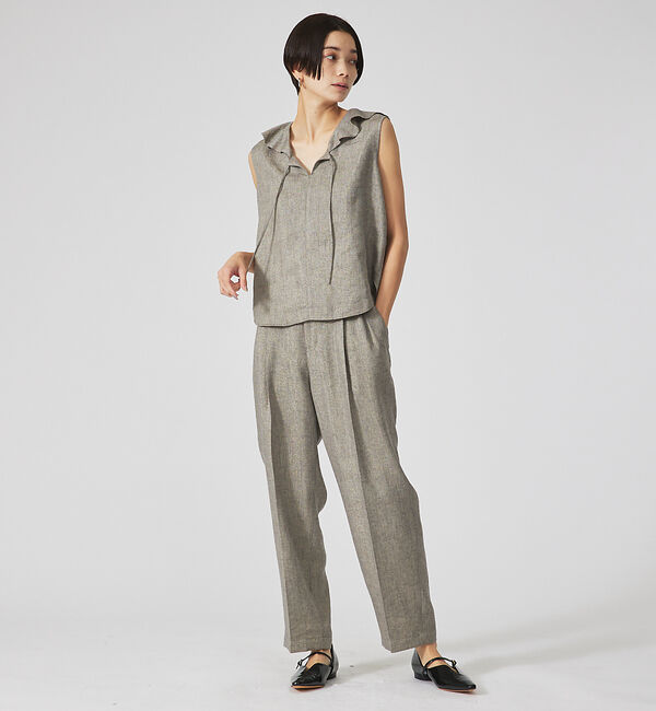 qualite「【セットアップ対応】ラメリネンタックパンツ」|その他|