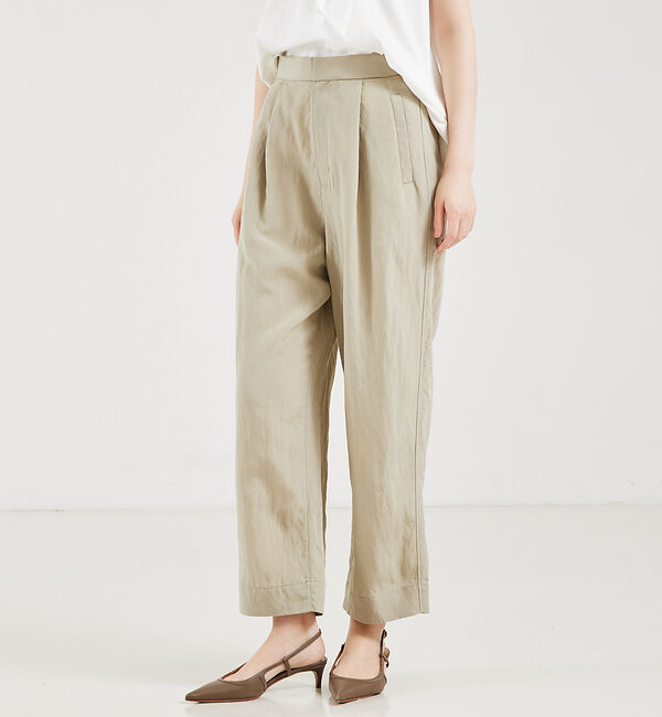 qualite「フィブリルポプリンドロストパンツ」|その他|カーキ