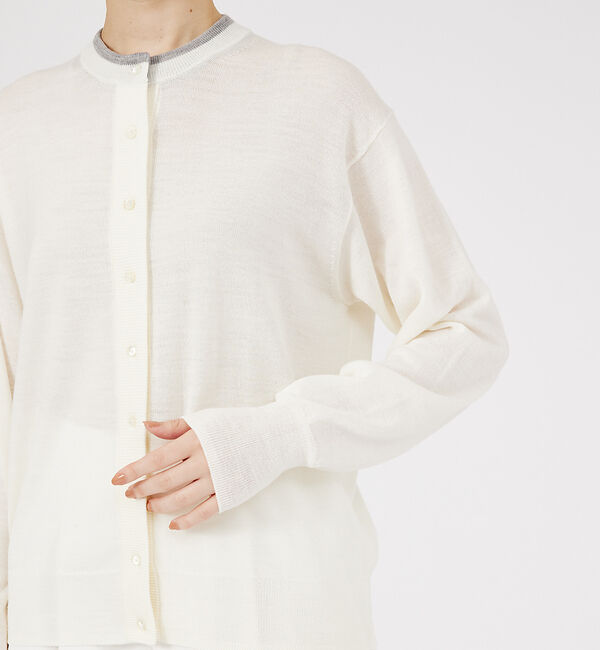 qualite「ウールハイゲージニットカーディガン」|カーディガン|