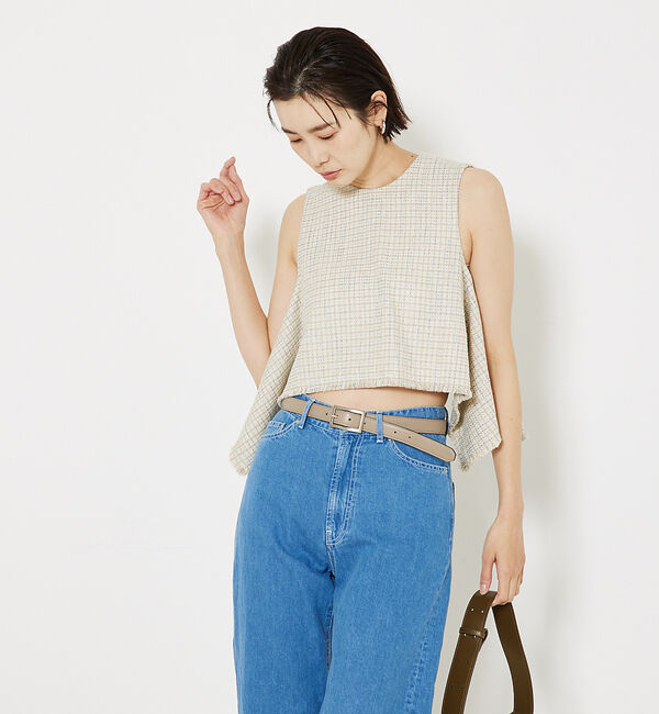 qualite「【セットアップ対応】コットンリネンデニム」|デニム|