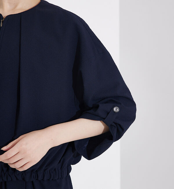 qualite「【接触冷感・吸水速乾・UV】シアサッカーブルゾン /セットアップ対応」|ブルゾン・スタジャン|