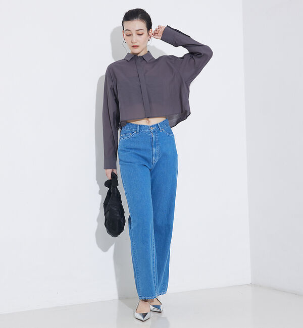 qualite「コットンシアークロップドシャツ」|シャツ・ブラウス|