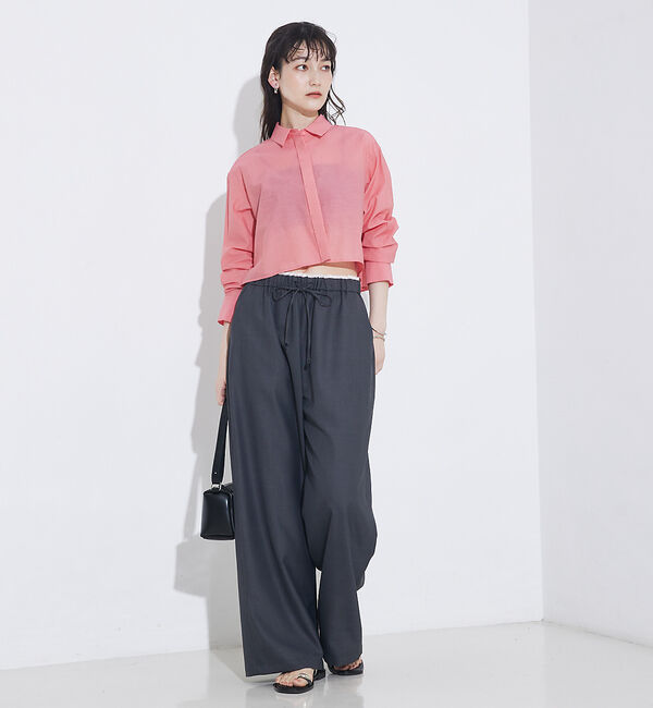 qualite「コットンシアークロップドシャツ」|シャツ・ブラウス|