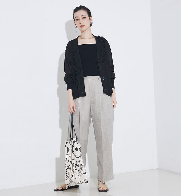 qualite「boussole&times;qualite　フラワーエンブロカーディガン」|カーディガン|