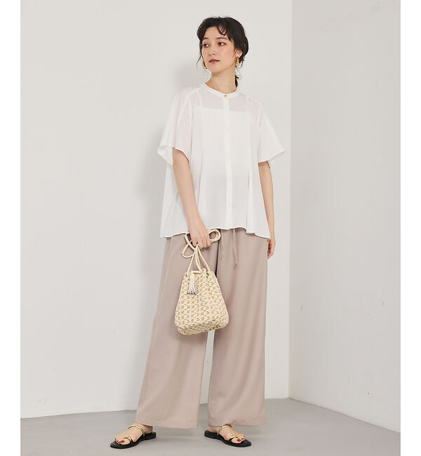 qualite「【接触冷感＆防シワ】ウールライクイージーパンツ/セットアップ対応」|その他|