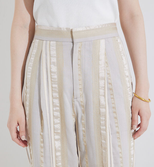 qualite「【セットアップ対応】キュプラストライプパンツ」|その他|